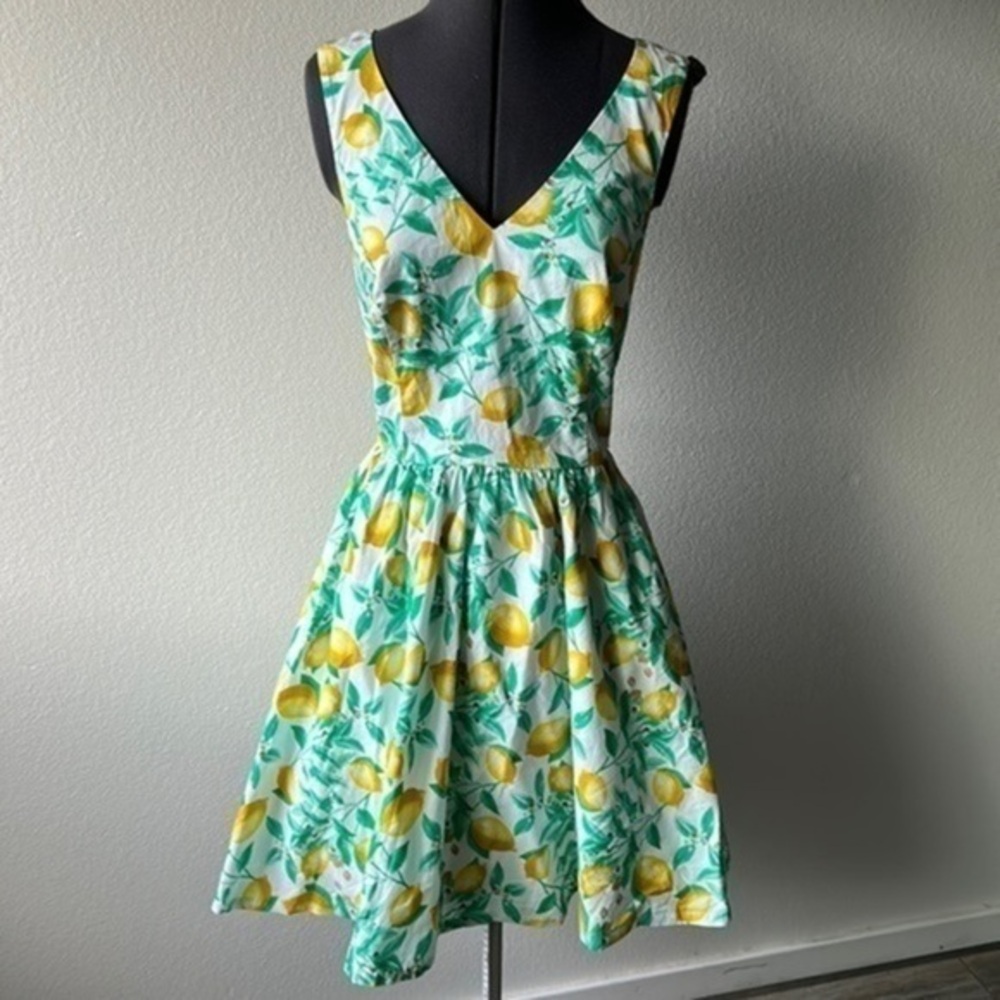 Elle dress lemon fresh balletcore size 10 spring fir and flare